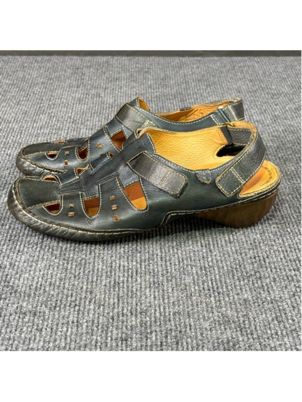 Pikolinos Sandals Women’s 7.5 Leather Fisherman Comfort Wedge Boho Coastal Green